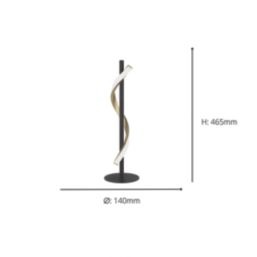 Eglo Conaprato Mains LED Table Lamp Black & Brushed Brass 9W 1050lm