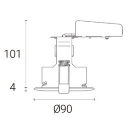 4lite WiZ Connected Adjustable  Fire Rated LED Smart Downlight Polished Chrome 4.9W 345lm