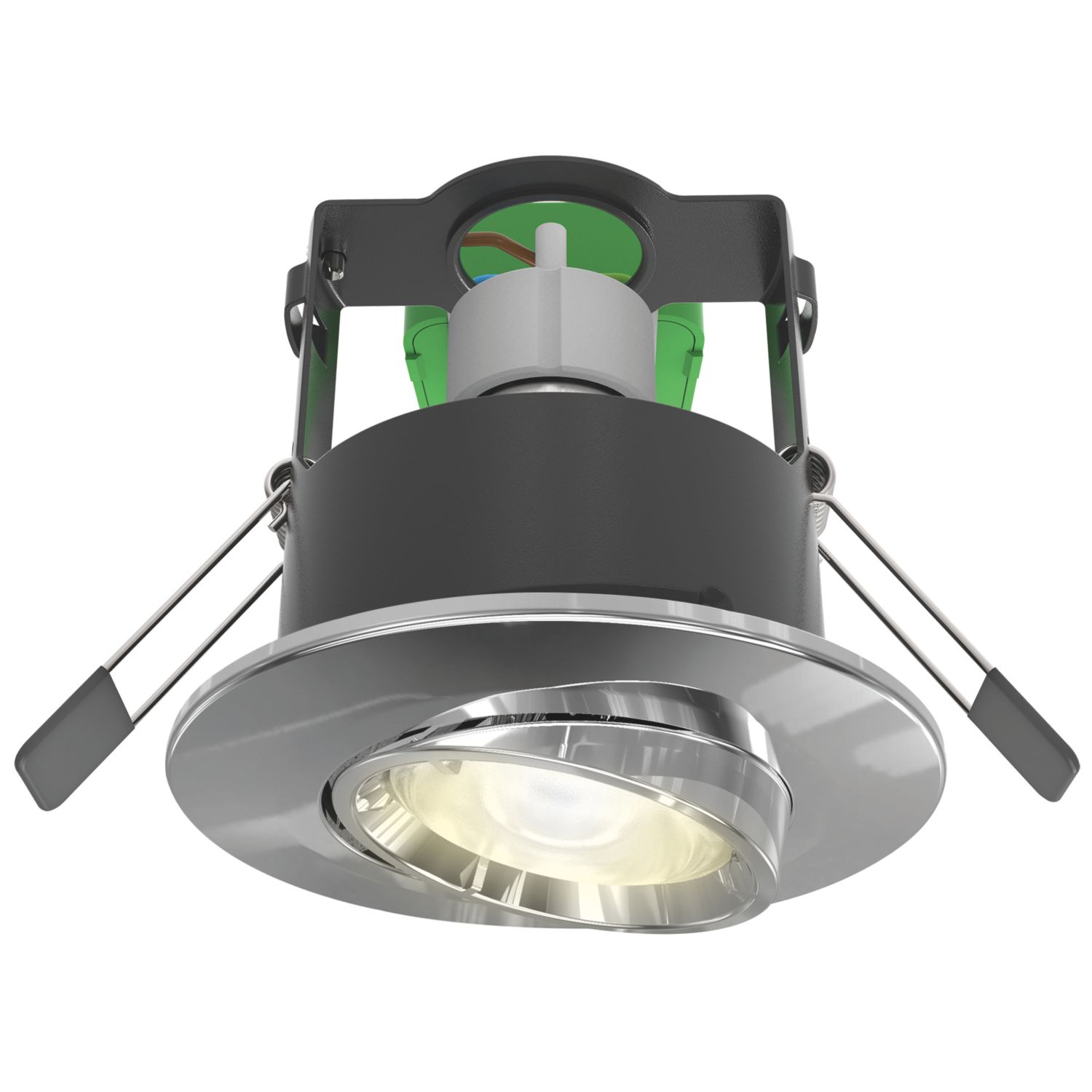 4lite WiZ Connected Adjustable Fire Rated LED Smart Downlight Polished Chrome 4.9W 345lm (817PG)