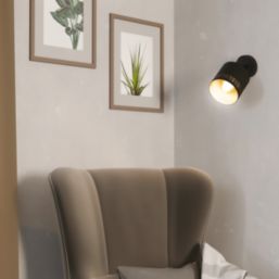 Eglo Esteperra Cylindrical 1-Light Spotlight Black