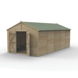 Forest Beckwood 10' x 19' 6" (Nominal) Apex Shiplap Timber Shed with Assembly