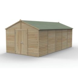Forest Beckwood 10' x 19' 6" (Nominal) Apex Shiplap Timber Shed with Assembly