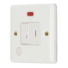 Contactum  13A Switched Secret Key Fused Spur with Neon Satin White with White Inserts