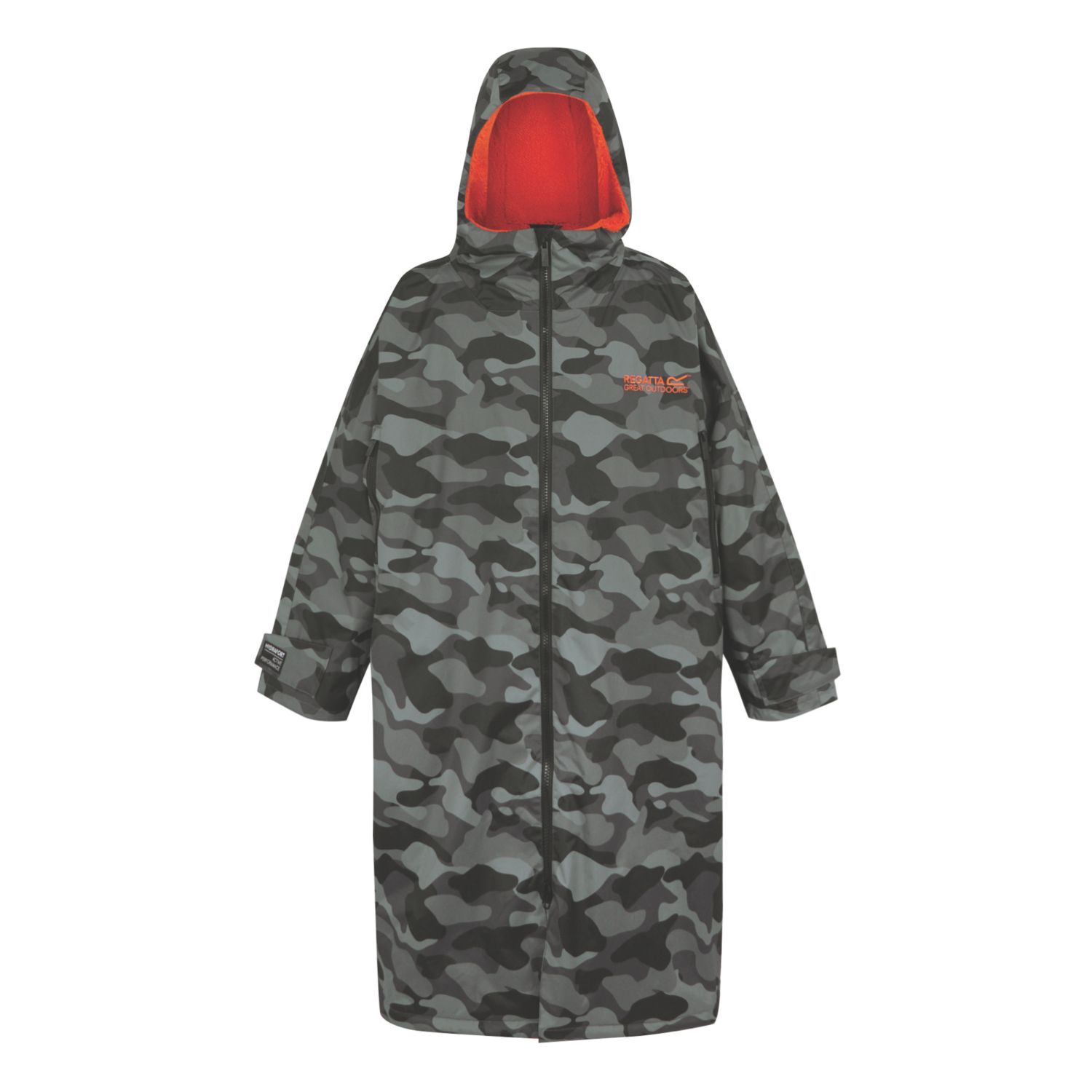 Regatta Adult Changing Robe Grey/ Black Camo Small / Medium 35-44" Chest (817VC)