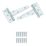 Smith & Locke Zinc-Plated Tee Hinges 102mm 2 Pack