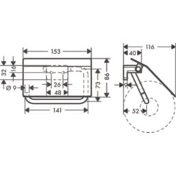 Hansgrohe AddStoris Toilet Roll Holder with Cover Matt White