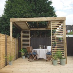 Forest Dining 10' x 8' (Nominal) Flat Timber Pergola