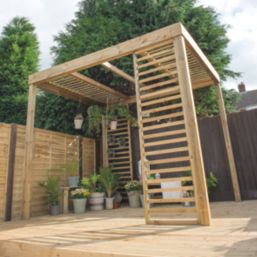 Forest Dining 10' x 8' (Nominal) Flat Timber Pergola