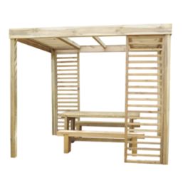 Forest Dining 10' x 8' (Nominal) Flat Timber Pergola