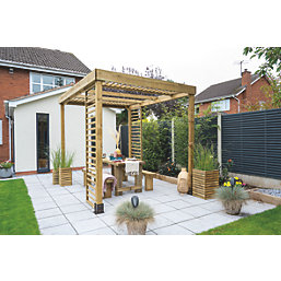 Forest Dining 10' x 8' (Nominal) Flat Timber Pergola