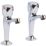 Refurb Essentials  Pillar Round Head High Neck Sink Taps Chrome