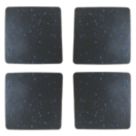 Mottez  Black Square Shock Absorbing Pads 12mm x 100mm x 100mm 4 Pack