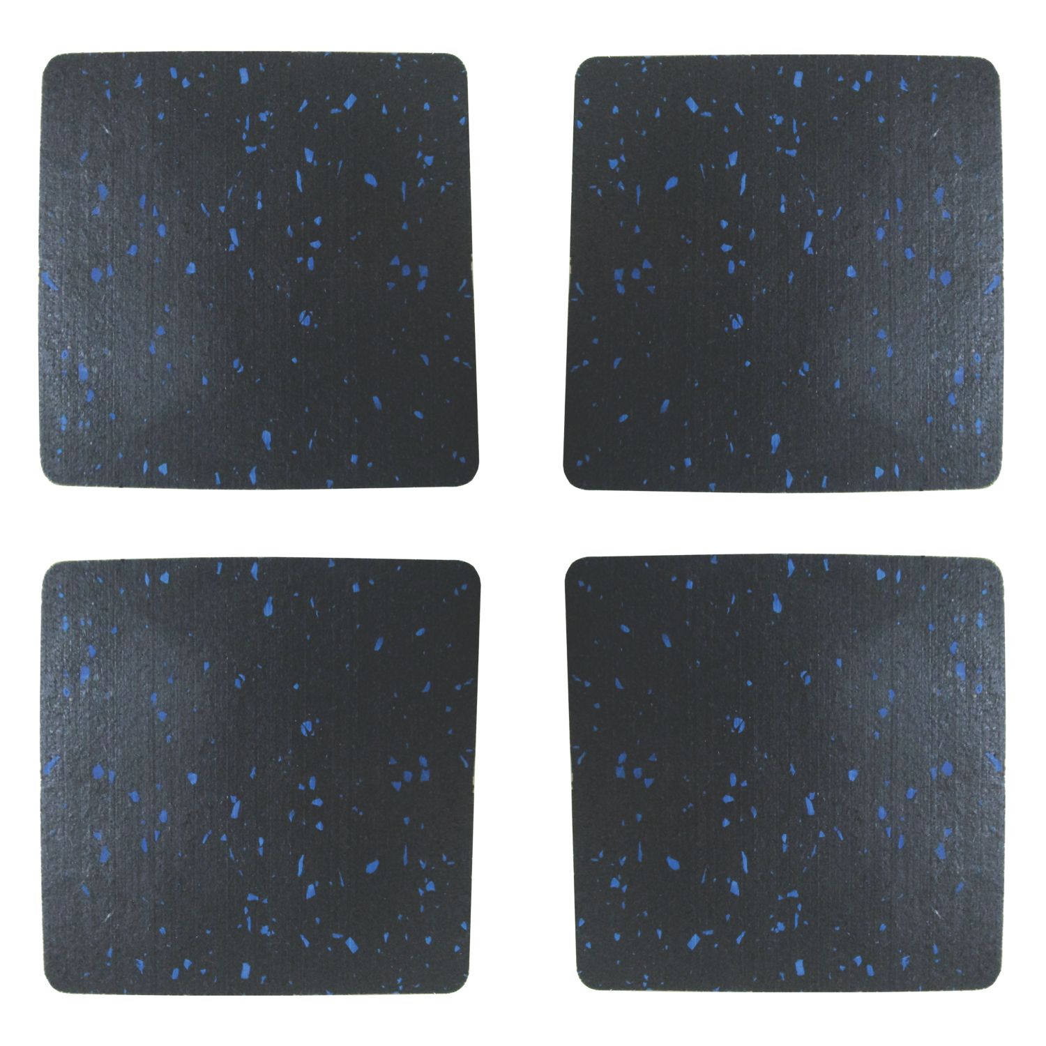 Mottez Black Square Shock Absorbing Pads 12mm x 100mm x 100mm 4 Pack (818AP)