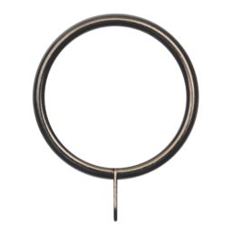 Renaissance Black Nickel Metal Curtain Rings 19mm 6 Pack