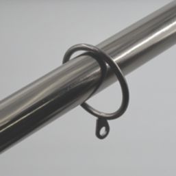 Renaissance Black Nickel Metal Curtain Rings 19mm 6 Pack