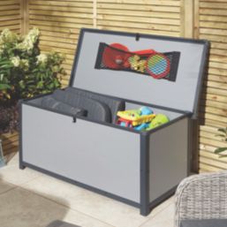 Rowlinson Airevale 342Ltr 4' x 2' (Nominal) Plastic Garden Storage Box Light Grey