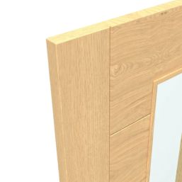 Green & Taylor  7-Clear Light Satin Lacquered Oak Wooden Flush Internal Glazed Door 1981mm x 762mm