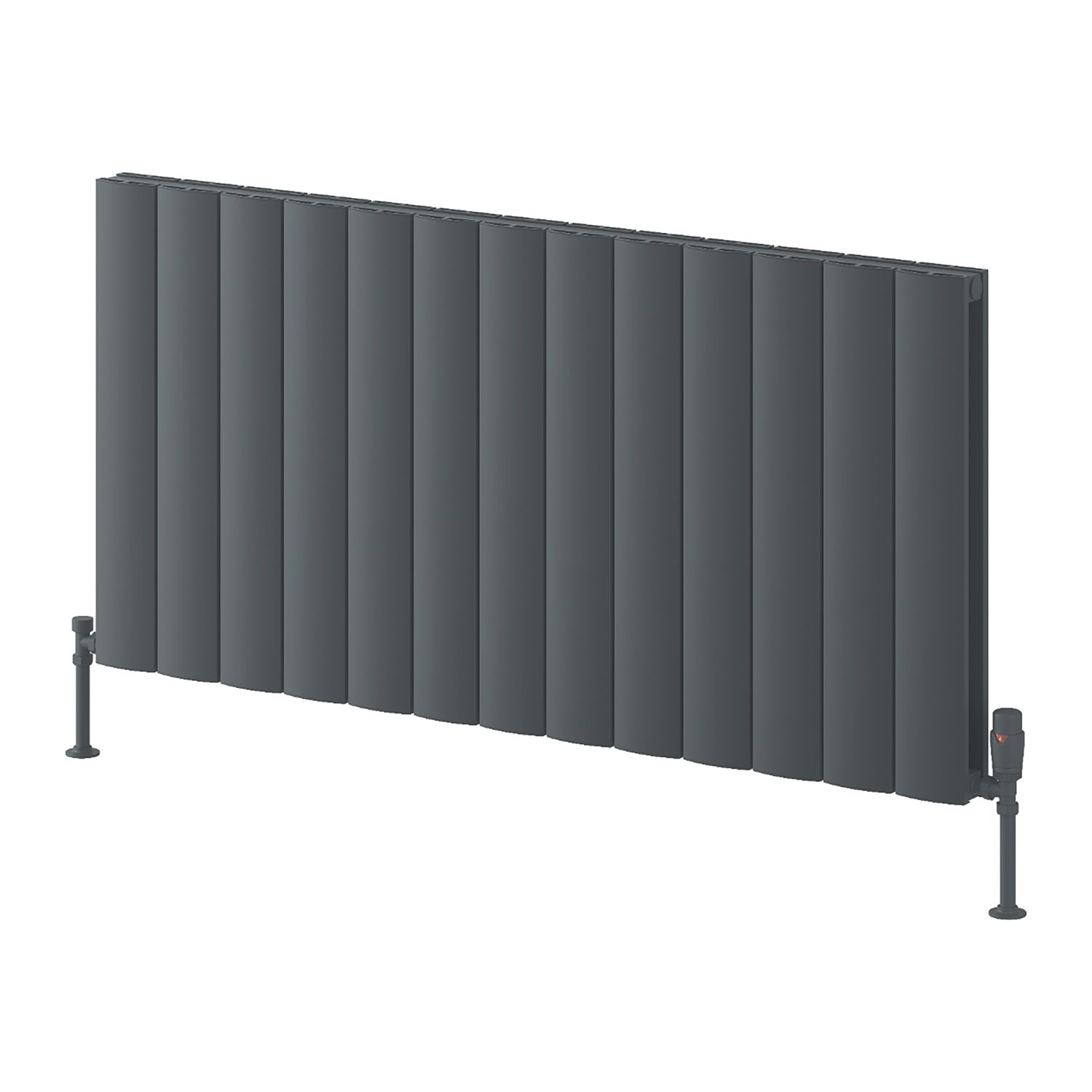 Reina Loco Double 600mm x 1230mm 4567BTU Anthracite Horizontal Designer Radiator (818EE)