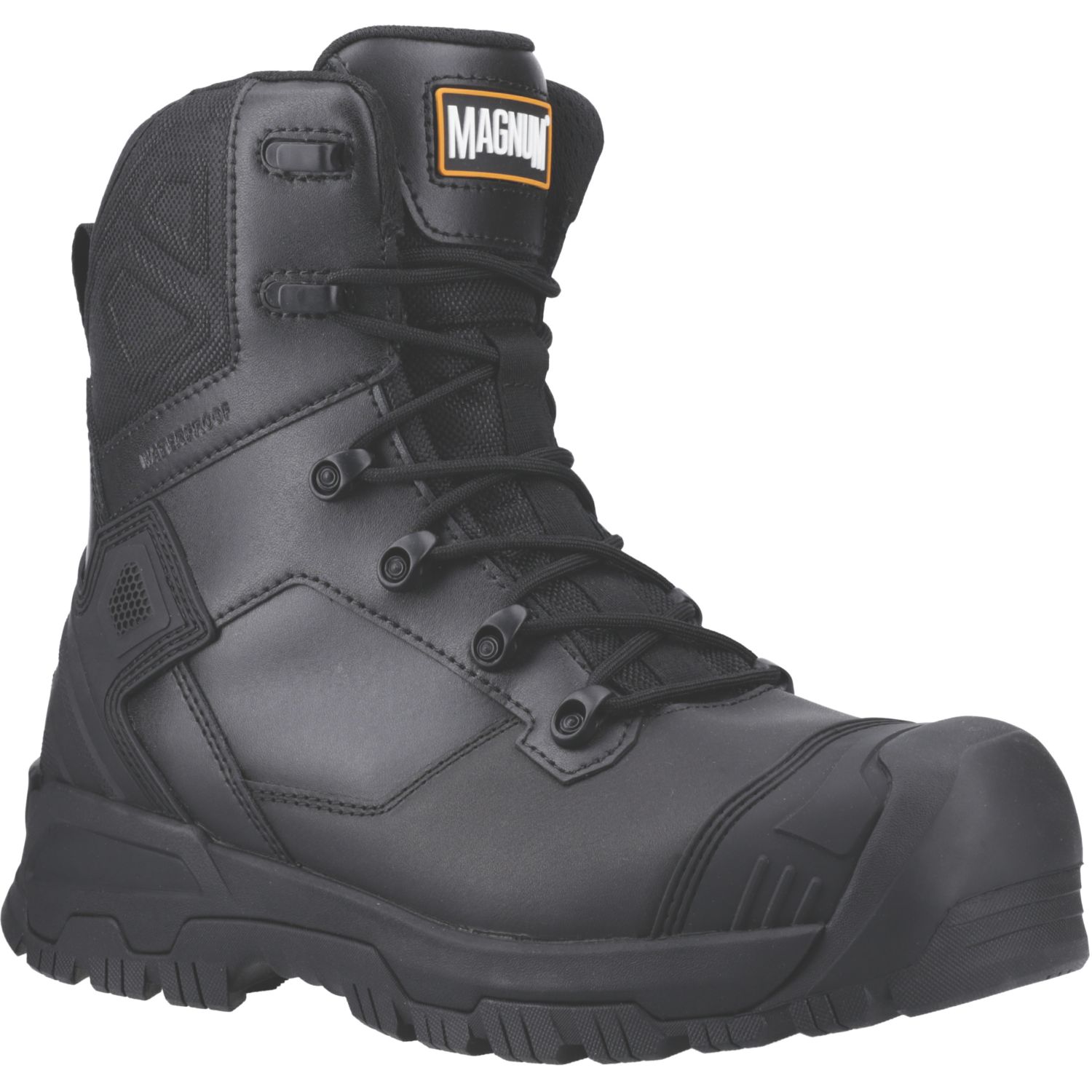 Magnum Highway 8" Size 8 Black Waterproof Safety Boots (818EK)