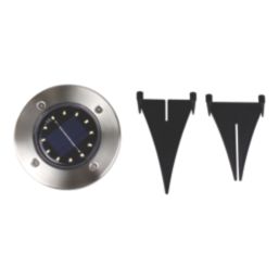 LAP Gavy Outdoor LED Solar-Powered Spike Lights Black & Stainless Steel 3lm 6 Pack