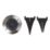 LAP Gavy Outdoor LED Solar-Powered Spike Lights Black & Stainless Steel 3lm 6 Pack