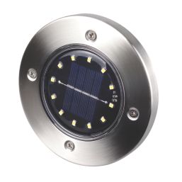 LAP Gavy Outdoor LED Solar-Powered Spike Lights Black & Stainless Steel 3lm 6 Pack