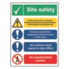 Essentials  "Site Safety" Notice Sign 800mm x 600mm