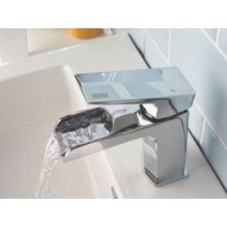 Bristan Elegance Waterfall Chrome 155mm Standard Lever Mono Basin Mixer Tap  With Clicker Waste