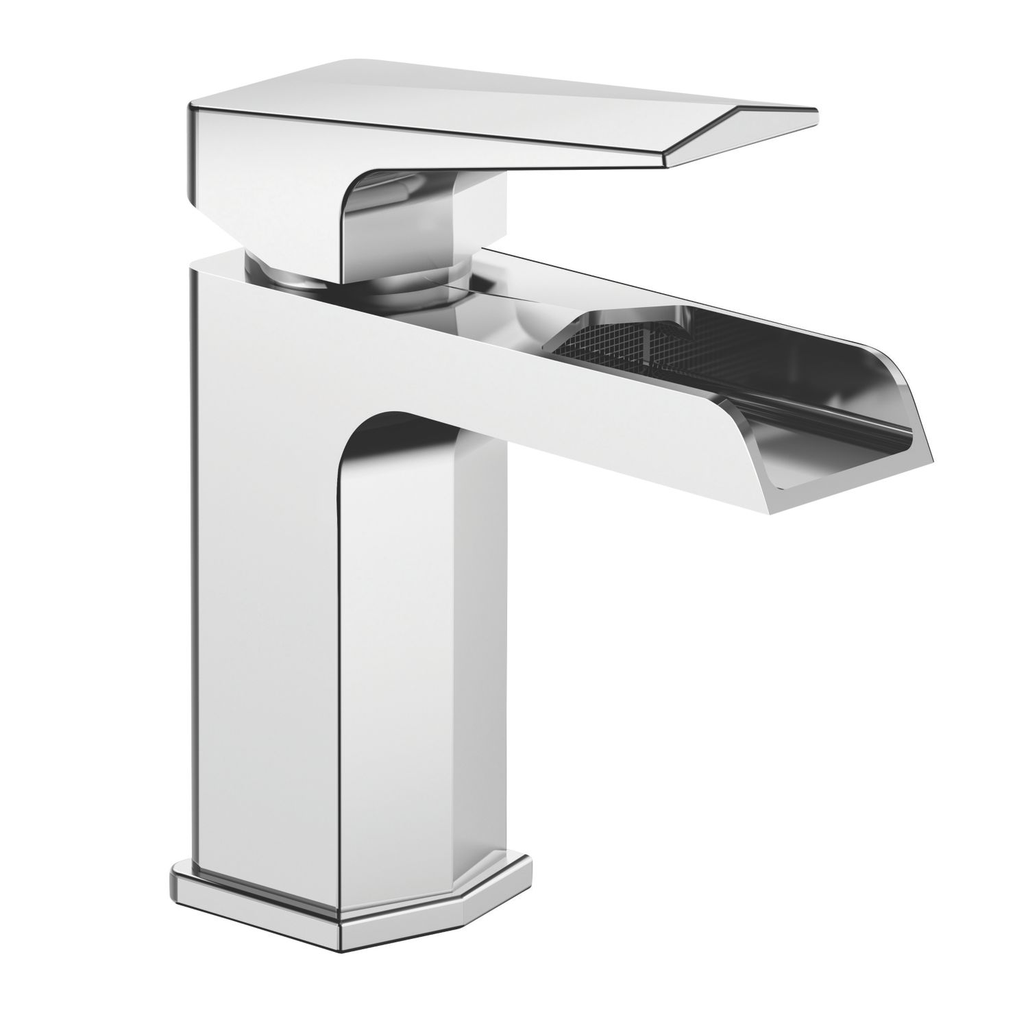 Bristan Elegance Waterfall Chrome 155mm Standard Lever Mono Basin Mixer Tap With Clicker Waste (818JK)