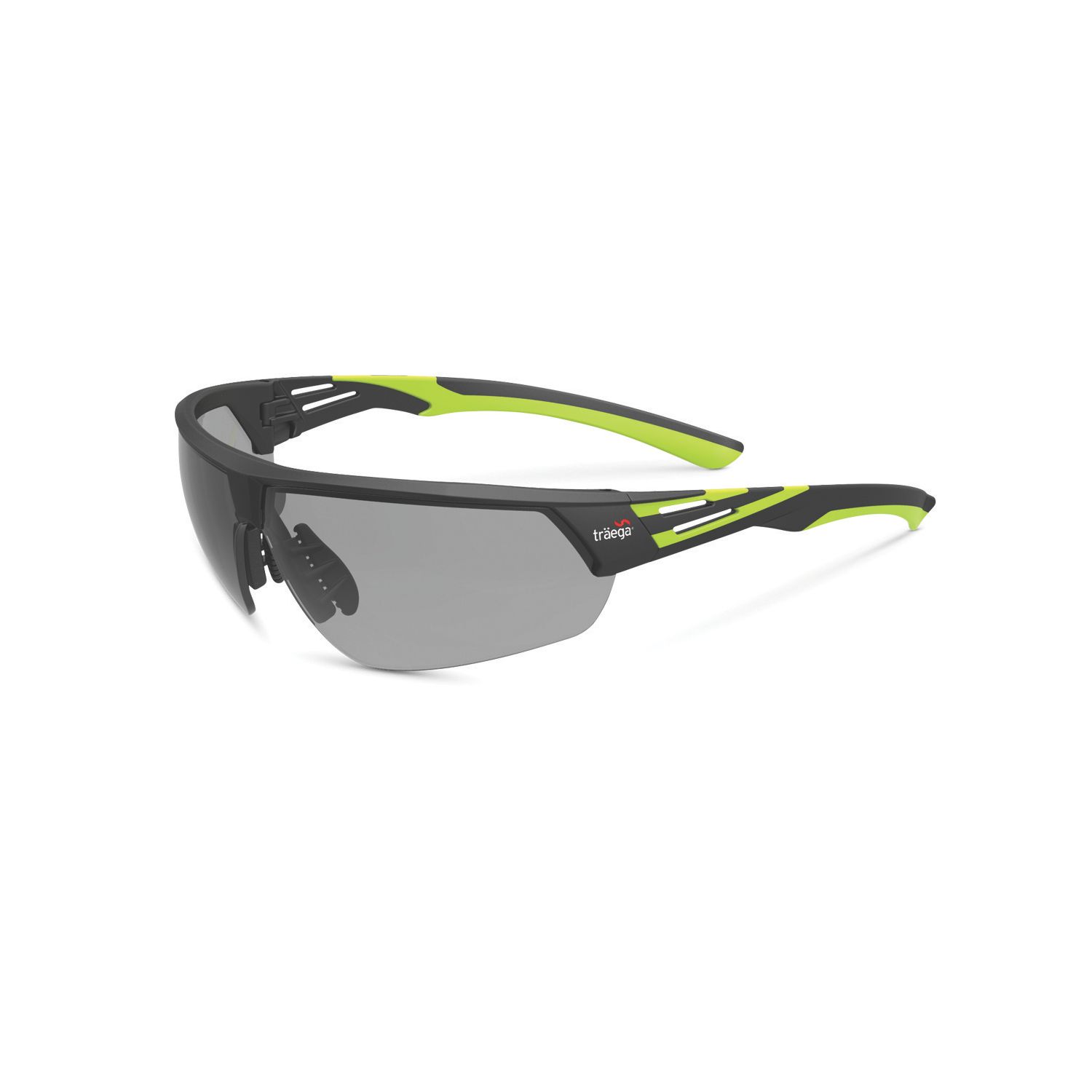 Traega Green Cura Smoke Lens Safety Glasses (818JM)
