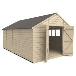 Forest  10' x 14' 6" (Nominal) Apex Overlap Timber Shed with Assembly