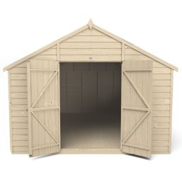 Forest  10' x 14' 6" (Nominal) Apex Overlap Timber Shed with Assembly