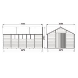 Forest  10' x 14' 6" (Nominal) Apex Overlap Timber Shed with Assembly