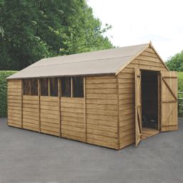Forest  10' x 14' 6" (Nominal) Apex Overlap Timber Shed with Assembly