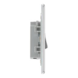 LAP  20A 16AX 1-Gang 2-Way Light Switch  Brushed Stainless Steel