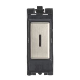 Contactum  20AX Grid DP Key Switch Brushed Steel  with Black Inserts