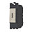 Contactum G2814KSBSB 20AX Grid DP Key Switch Brushed Steel  with Black Inserts