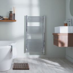 Towelrads 1186mm x 600mm 1365BTU Chrome Flat Electric Towel Radiator