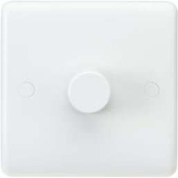 Knightsbridge Curved Edge 1-Gang 2-Way LED Leading Edge Dimmer  White
