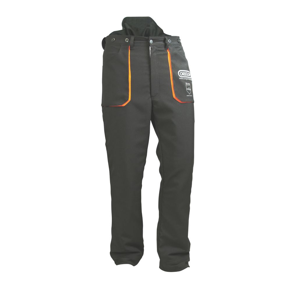 Oregon Yukon Type A Chainsaw Trousers Black / Orange 4344" W 32" L