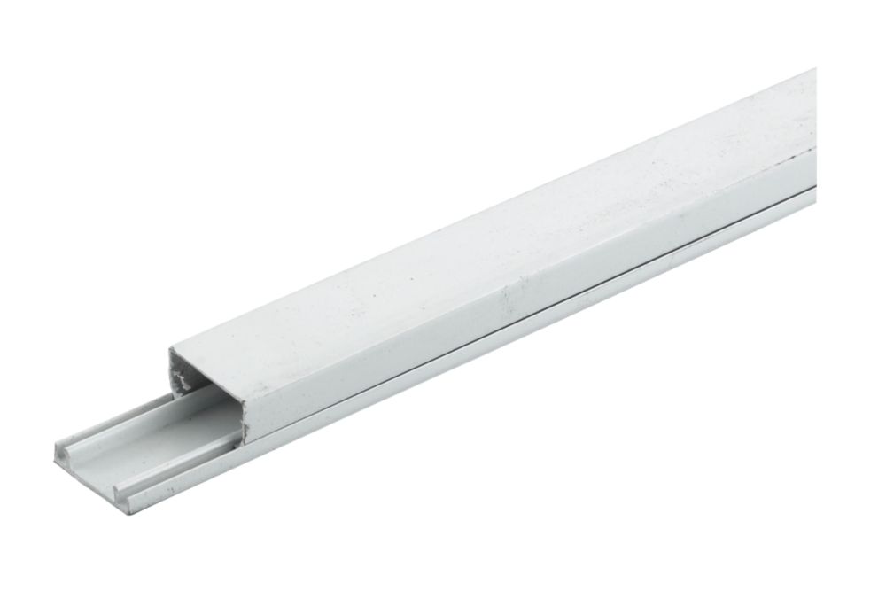 Tower uPVC White Mini Trunking 25mm x 16mm x 2m