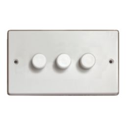 Varilight V-Dim 3-Gang 2-Way  Dimmer Switch  White