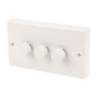Varilight V-Dim 3-Gang 2-Way  Dimmer Switch  White