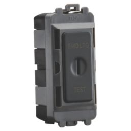 Knightsbridge  20AX Grid SP Emergency Lighting Test Key Switch Anthracite