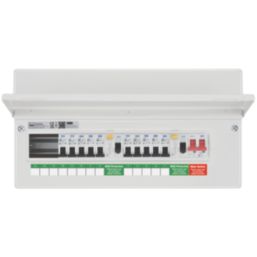 British General Circuit Protection 13-Module 10-Way Part-Populated High Integrity Main Switch Consumer Unit