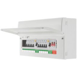 British General Circuit Protection 13-Module 10-Way Part-Populated High Integrity Main Switch Consumer Unit