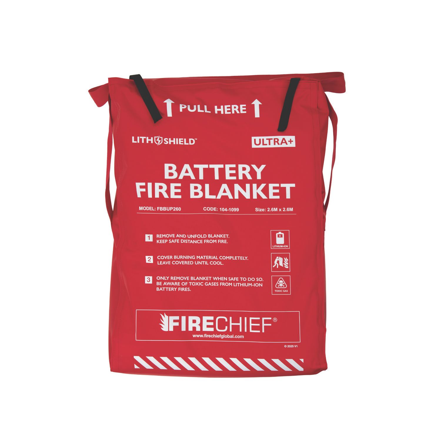 Firechief LithShield Ultra+ Lithium Ion Battery Fire Blanket 2.6m x 2.6m (819EC)