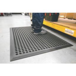 COBA Worksafe Anti-Slip Floor Mat Black 1.5m x 0.9m x 12mm