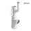 Flomasta  Telescopic Bottle Trap White 40mm