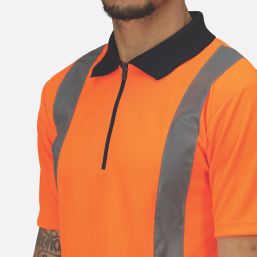 Regatta Pro Hi-Vis Polo Shirt Orange / Navy Small 38" Chest